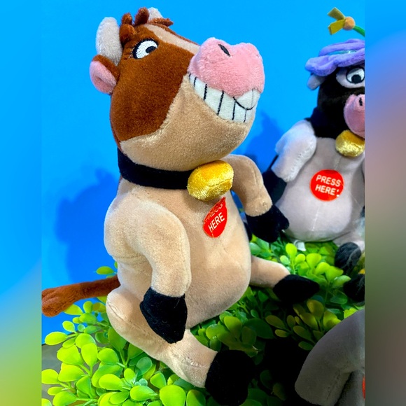 DISNEY STORE NWT VTG 2004 HOME ON THE RANGE BEAN BAG PLUSH w/SOUND COMPLETE SET - Picture 8 of 13